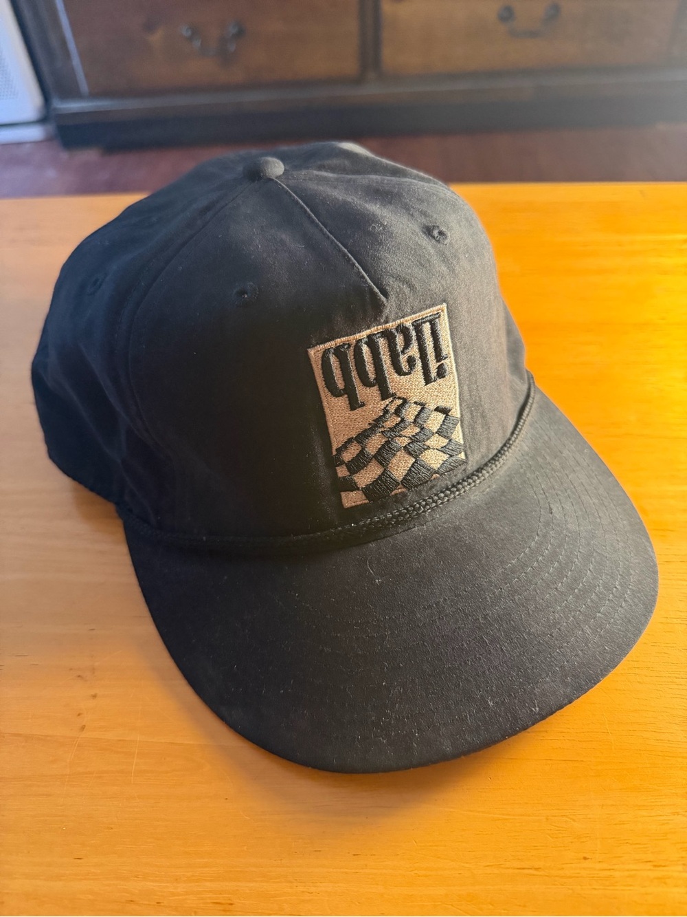 ilabb Suede Black Adjustable Racing SnapBack Lightweight Hat